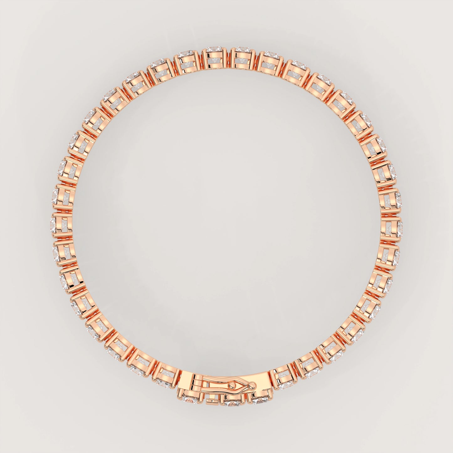 Tennis Armband (Rund - 18K Gelbgold)