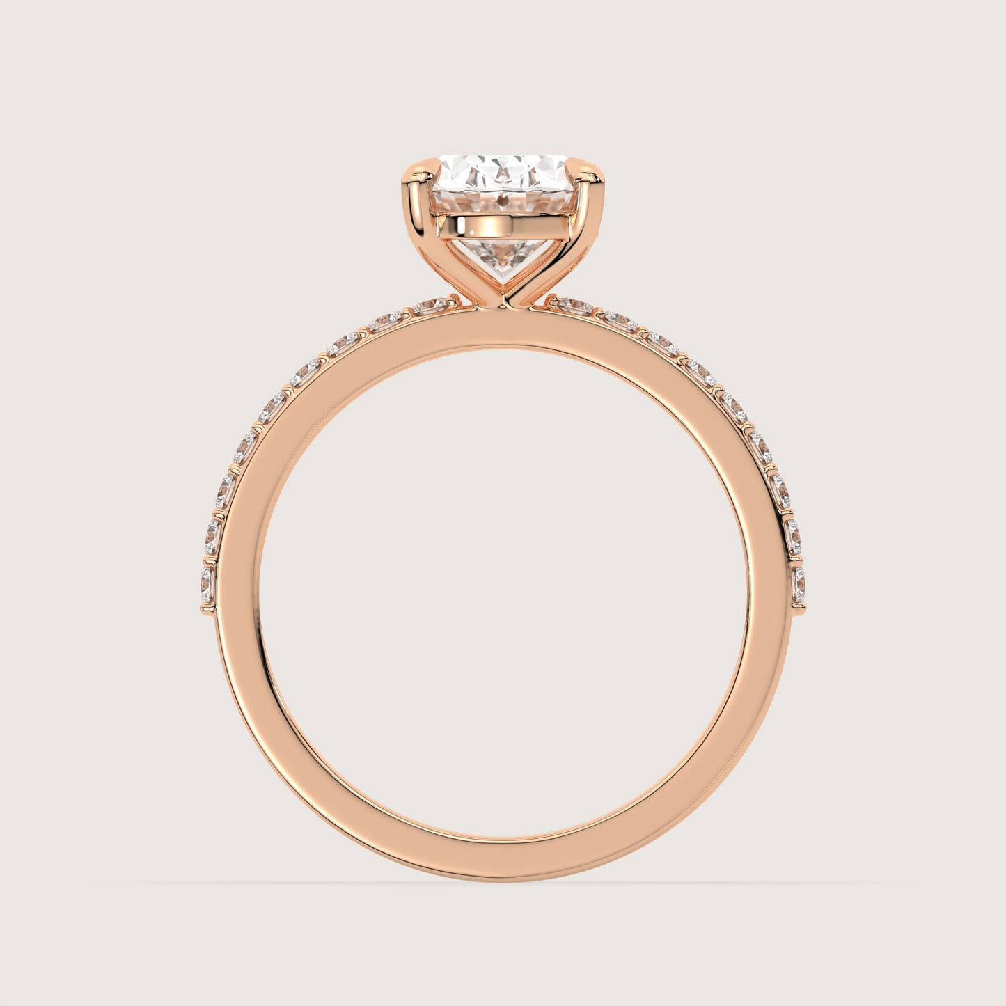 Olivia - Oval Solitär Ring