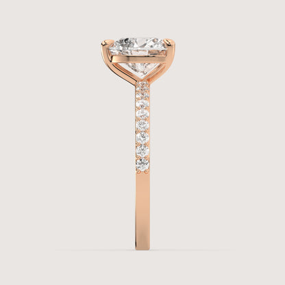 Hannah - Heart Solitär Pavé Ring
