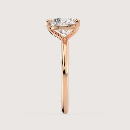 Hannah - Heart Solitär Pavé Ring