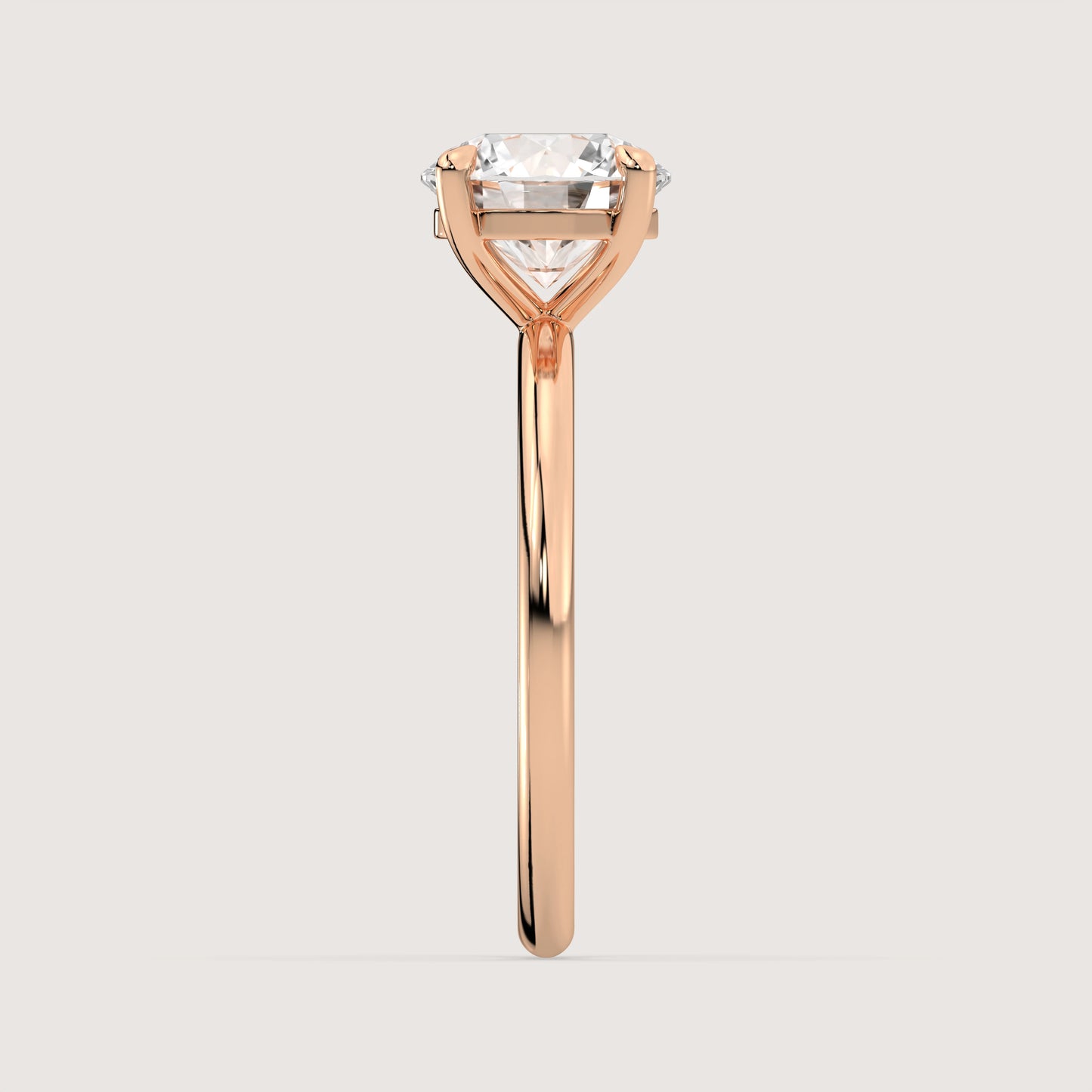 Romy - Round Solitär Pavé Ring