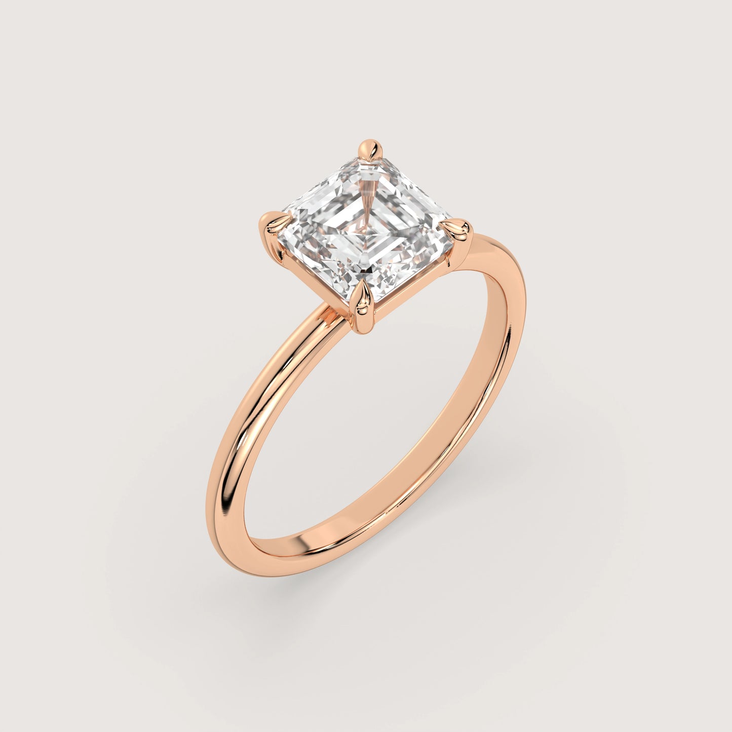 Ana - Asscher Solitär Ring