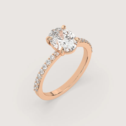 Olivia - Oval Solitär Ring