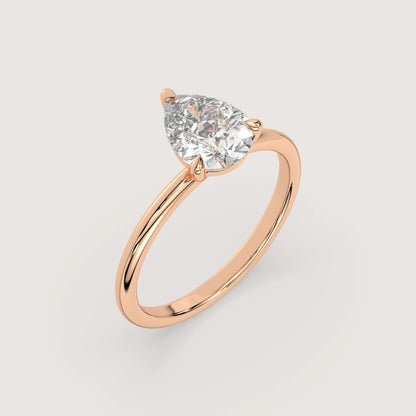 Pia - Pear Solitär Ring