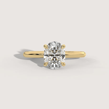 Olivia - Oval Solitär Ring