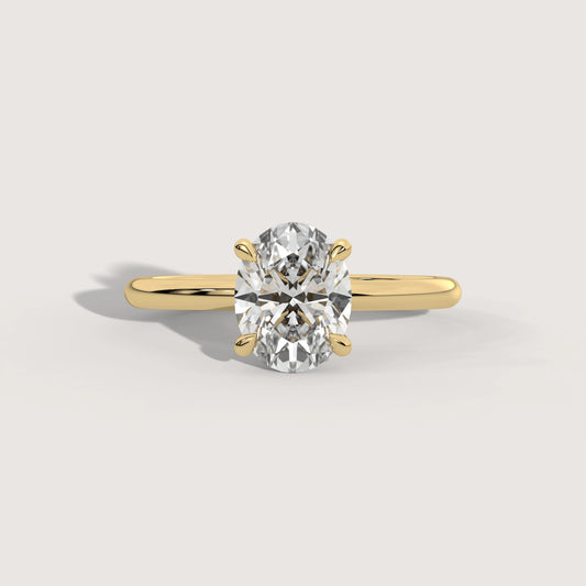 Olivia - Oval Solitär Ring