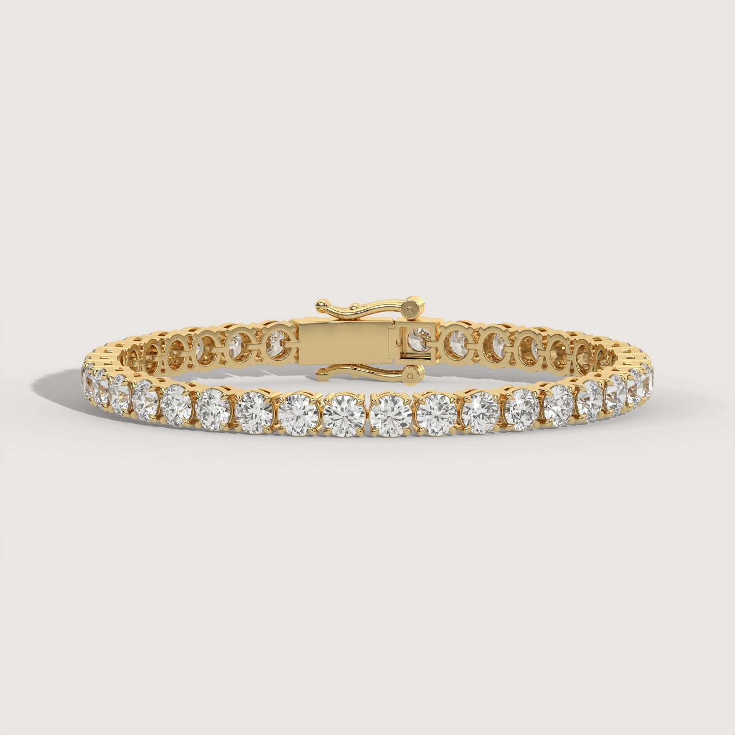 Tennis Armband (Rund - 18K Gelbgold)
