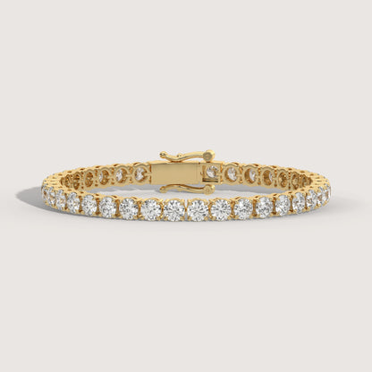 Tennis Armband (Rund - 18K Gelbgold)