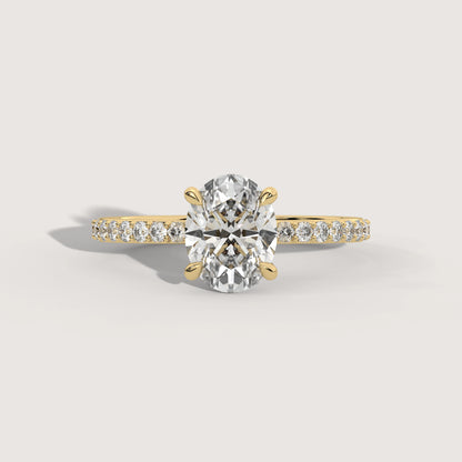 Olivia - Oval Solitär Ring