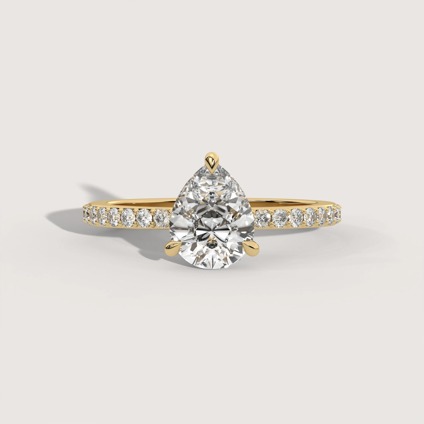 Pia - Pear Solitär Ring