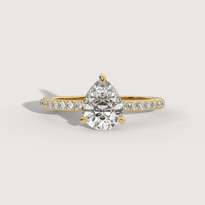 Pia - Pear Solitär Ring