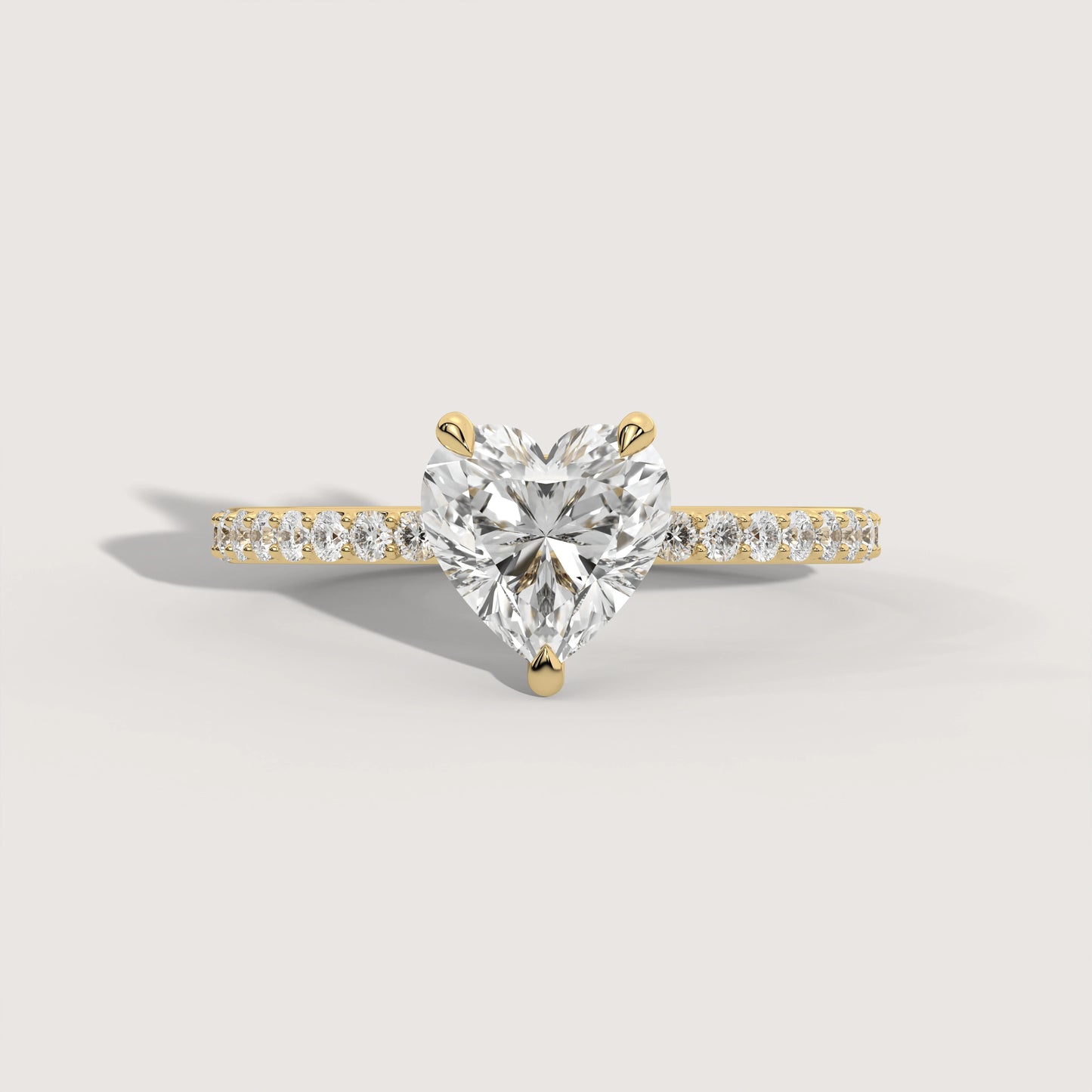 Hannah - Heart Solitär Pavé Ring