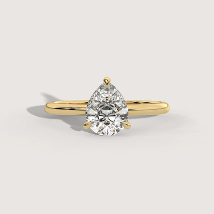 Pia - Pear Solitär Ring