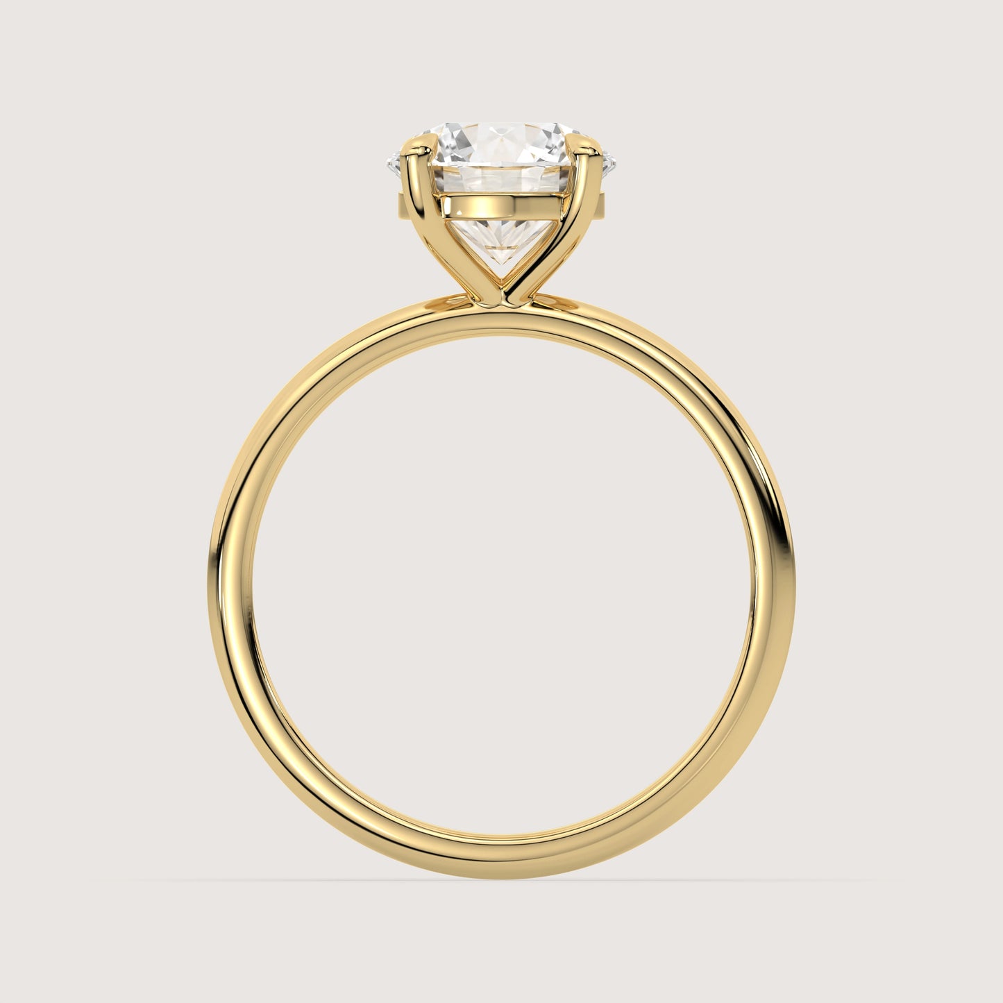 Romy - Round Solitär Pavé Ring
