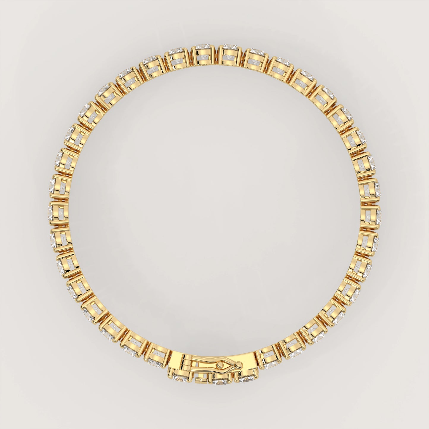 Tennis Armband (Rund - 18K Gelbgold)