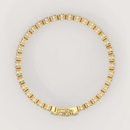 Tennis Armband (Rund - 18K Gelbgold)