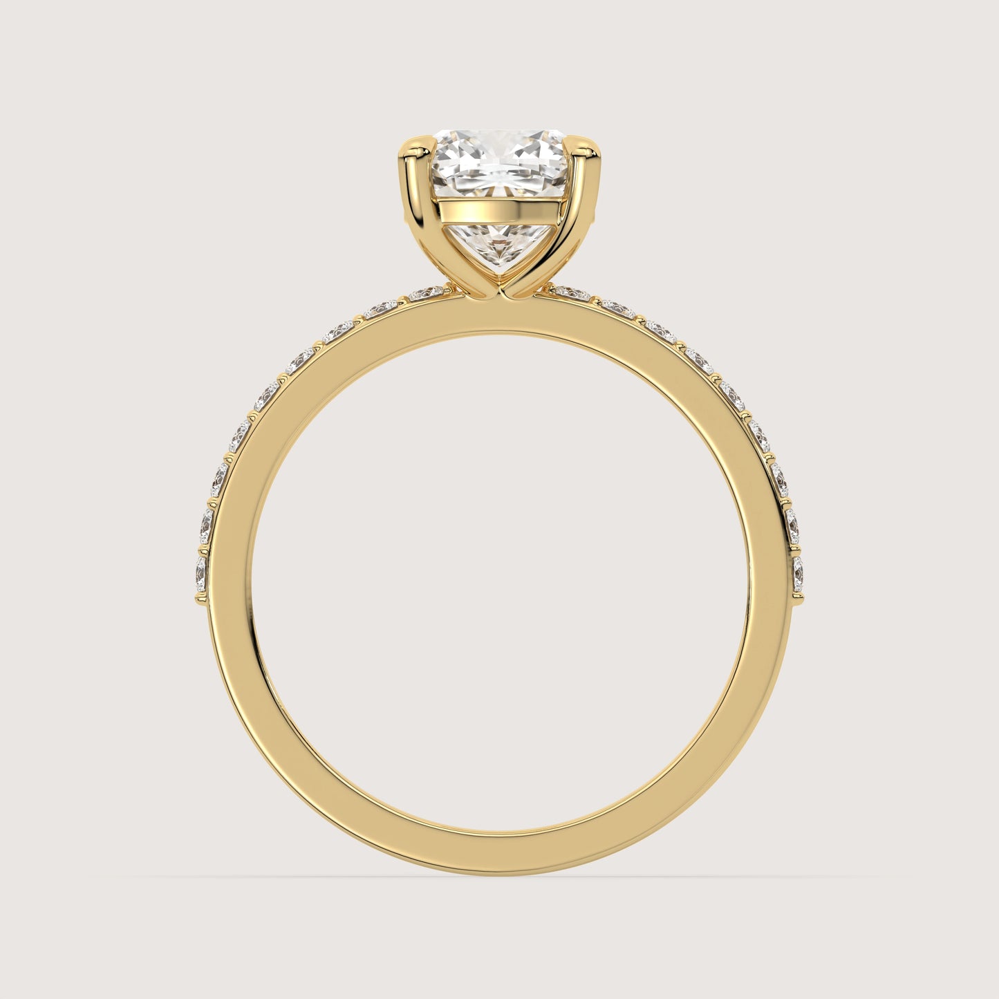Celine - Cushion Solitär Ring