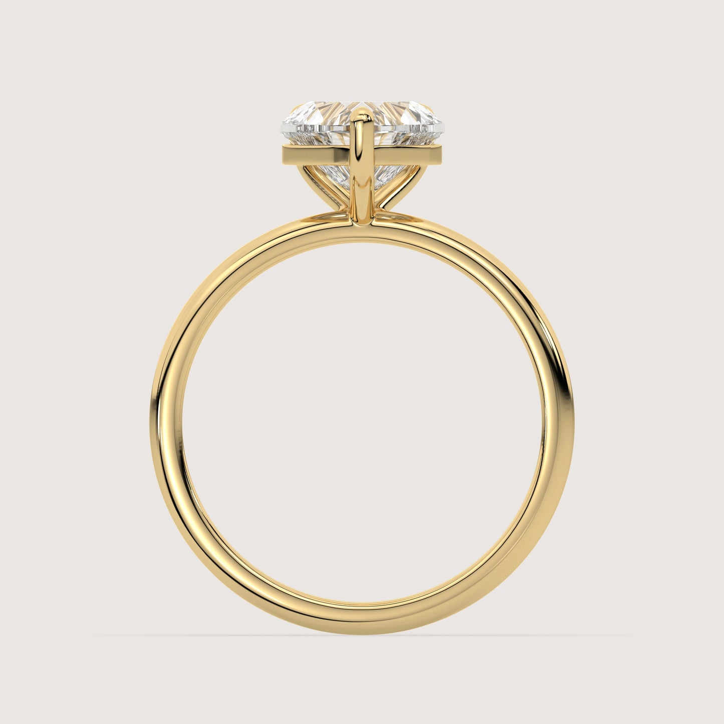 Hannah - Heart Solitär Pavé Ring