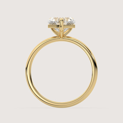 Hannah - Heart Solitär Pavé Ring