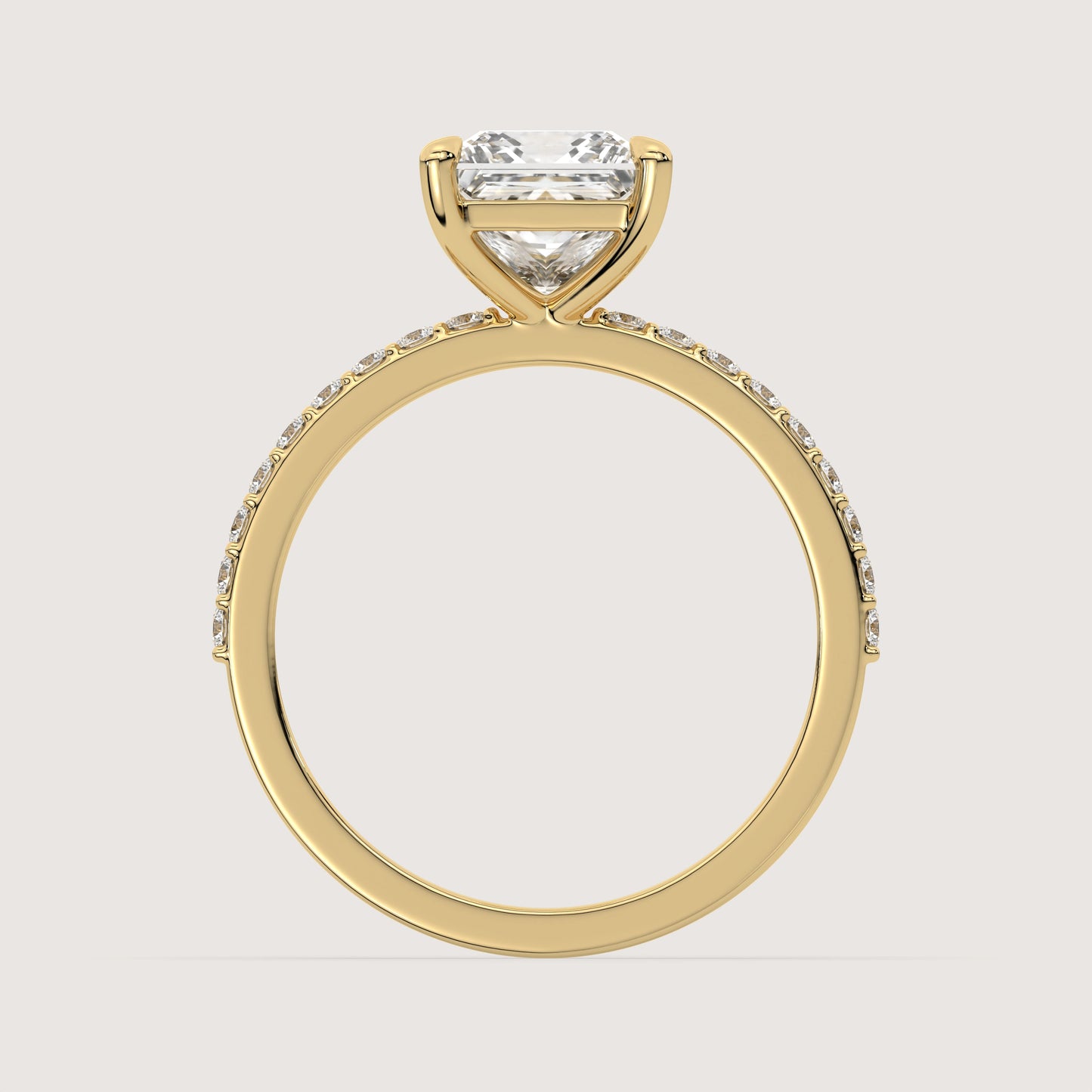 Penelope - Princess Solitär Pavé Ring
