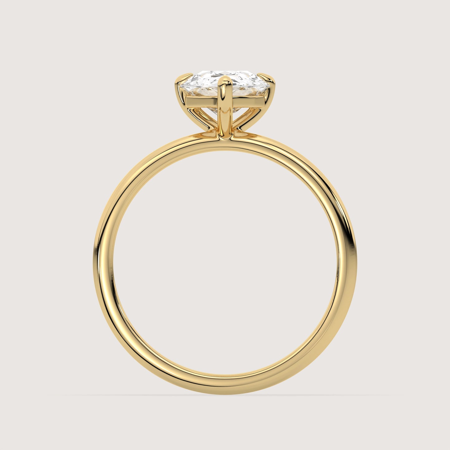 Pia - Pear Solitär Ring