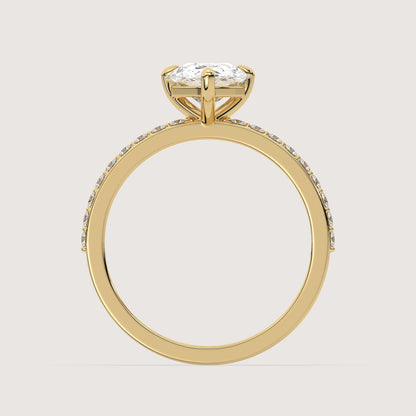 Pia - Pear Solitär Ring