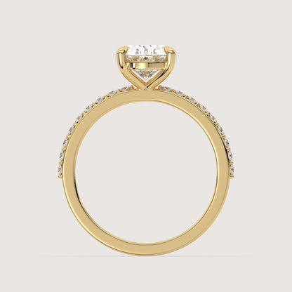 Olivia - Oval Solitär Ring