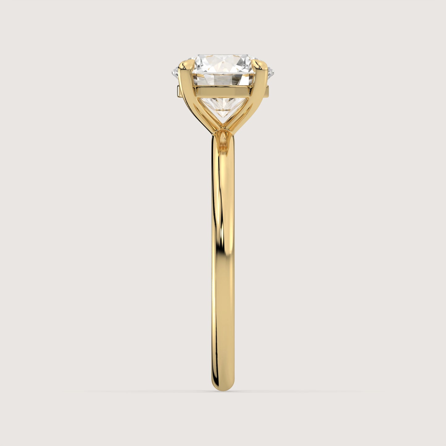 Romy - Round Solitär Pavé Ring