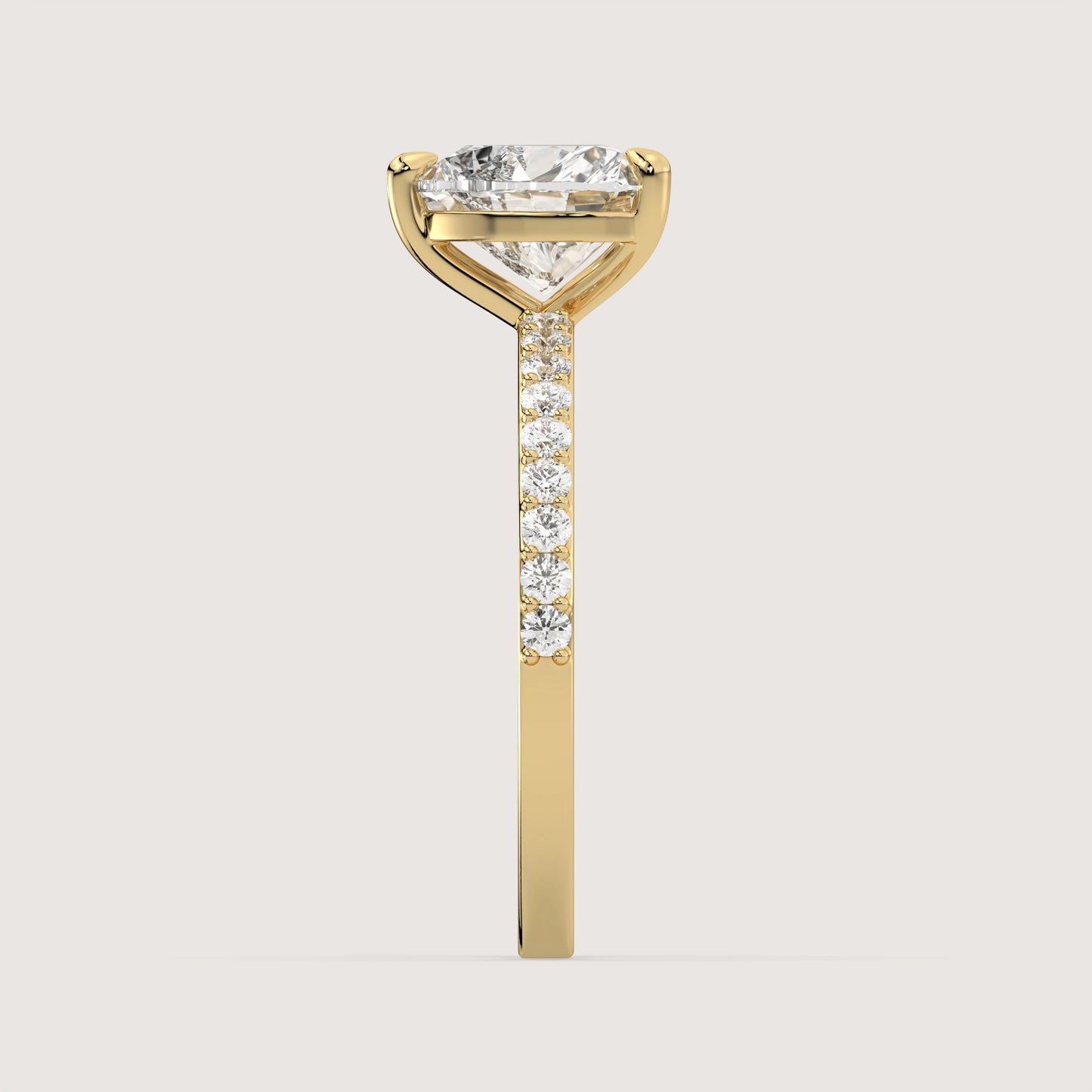 Hannah - Heart Solitär Pavé Ring