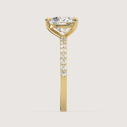 Hannah - Heart Solitär Pavé Ring