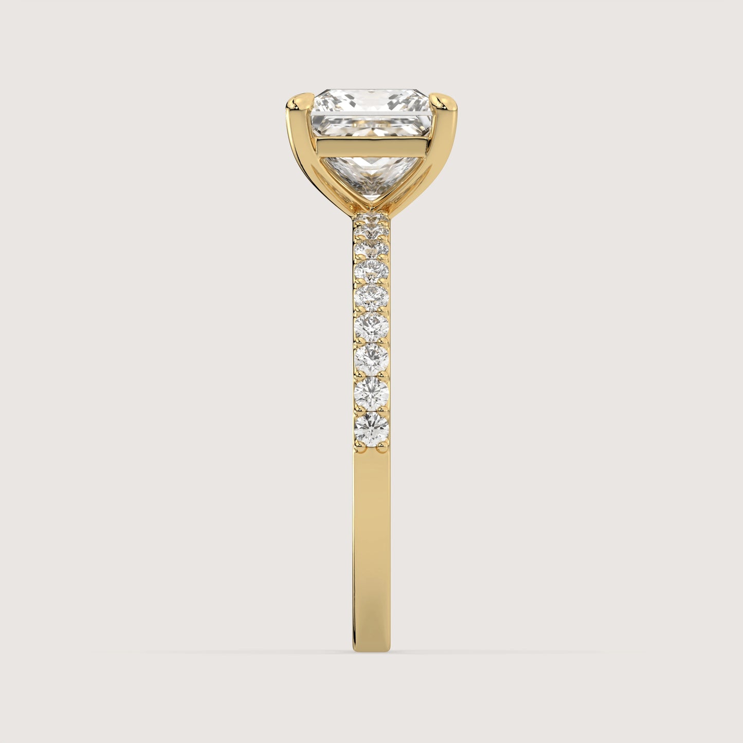 Penelope - Princess Solitär Pavé Ring