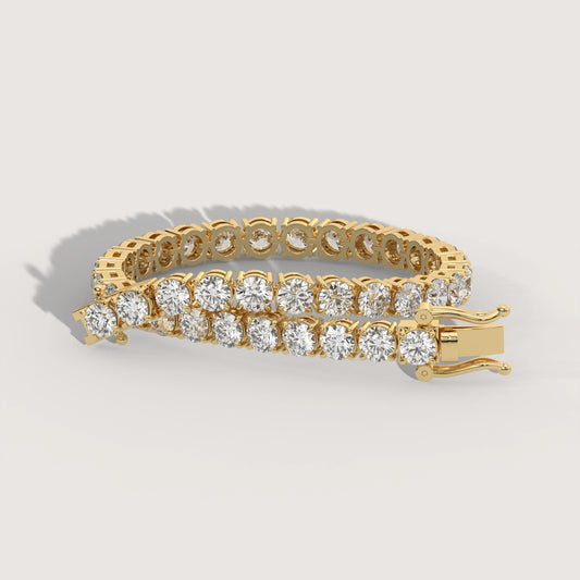 Tennis Armband (Rund - 18K Gelbgold)