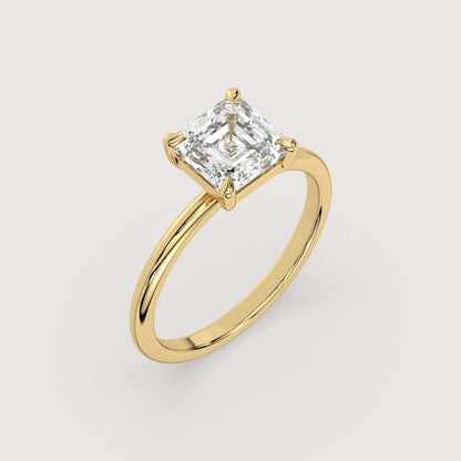Ana - Asscher Solitär Pavé Ring