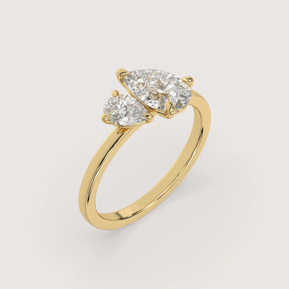 Diana - Pear Toi et Moi Ring