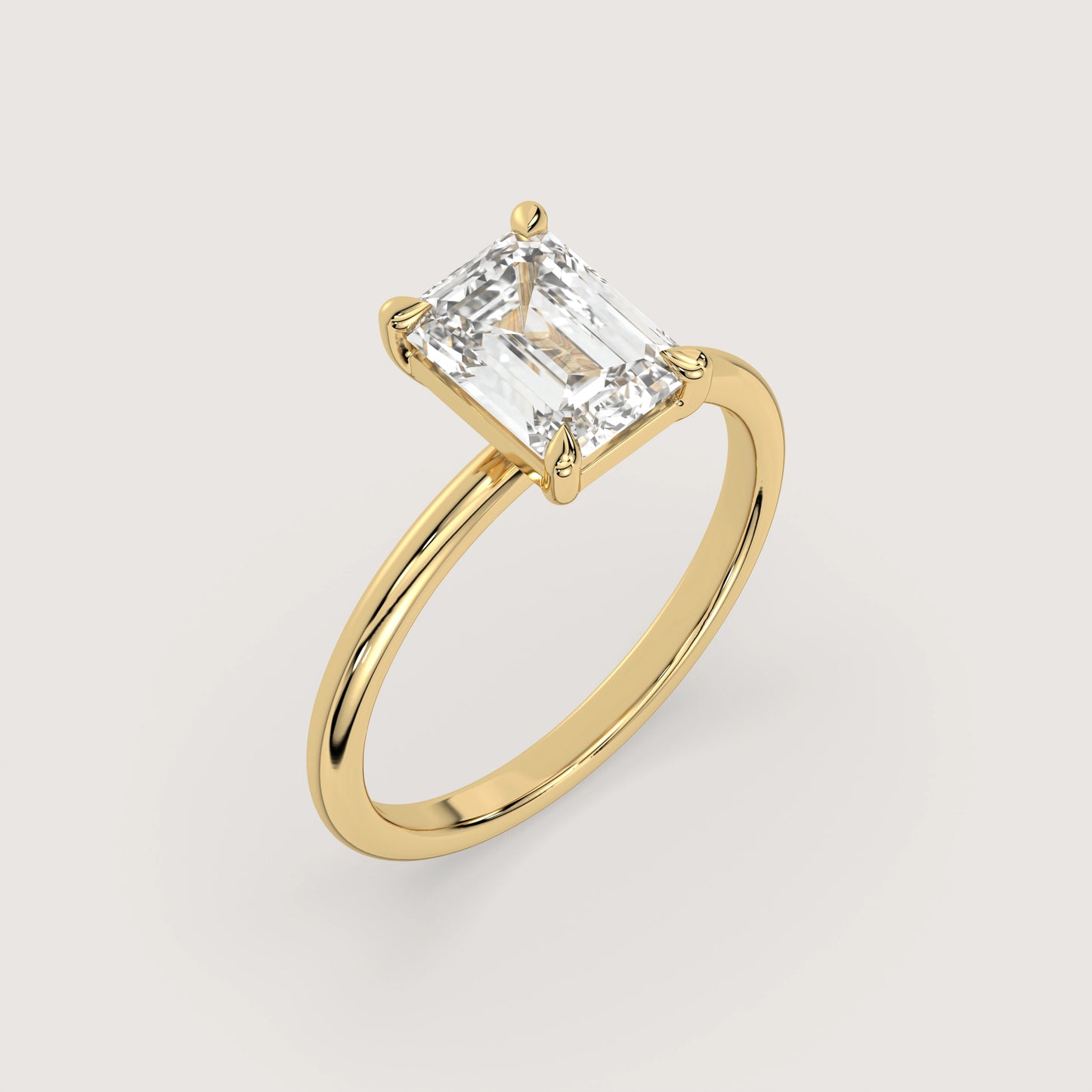 Emma - Emerald Solitär Ring