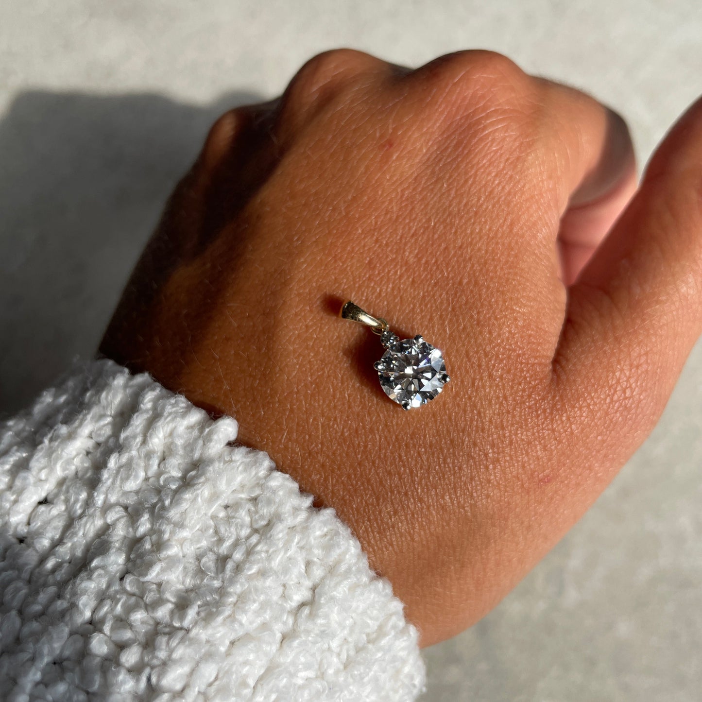Ana Diamant Anhänger | 18K Gelbgold (sofort lieferbar)
