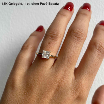 Penelope - Princess Solitär Pavé Ring