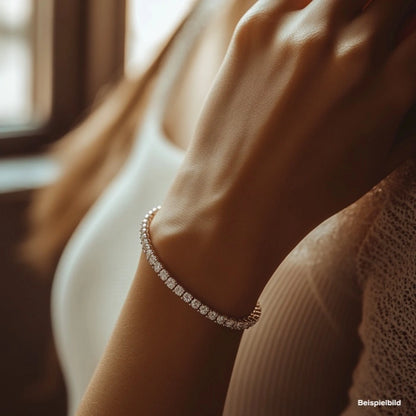 Tennis Armband (Rund - 18K Gelbgold)